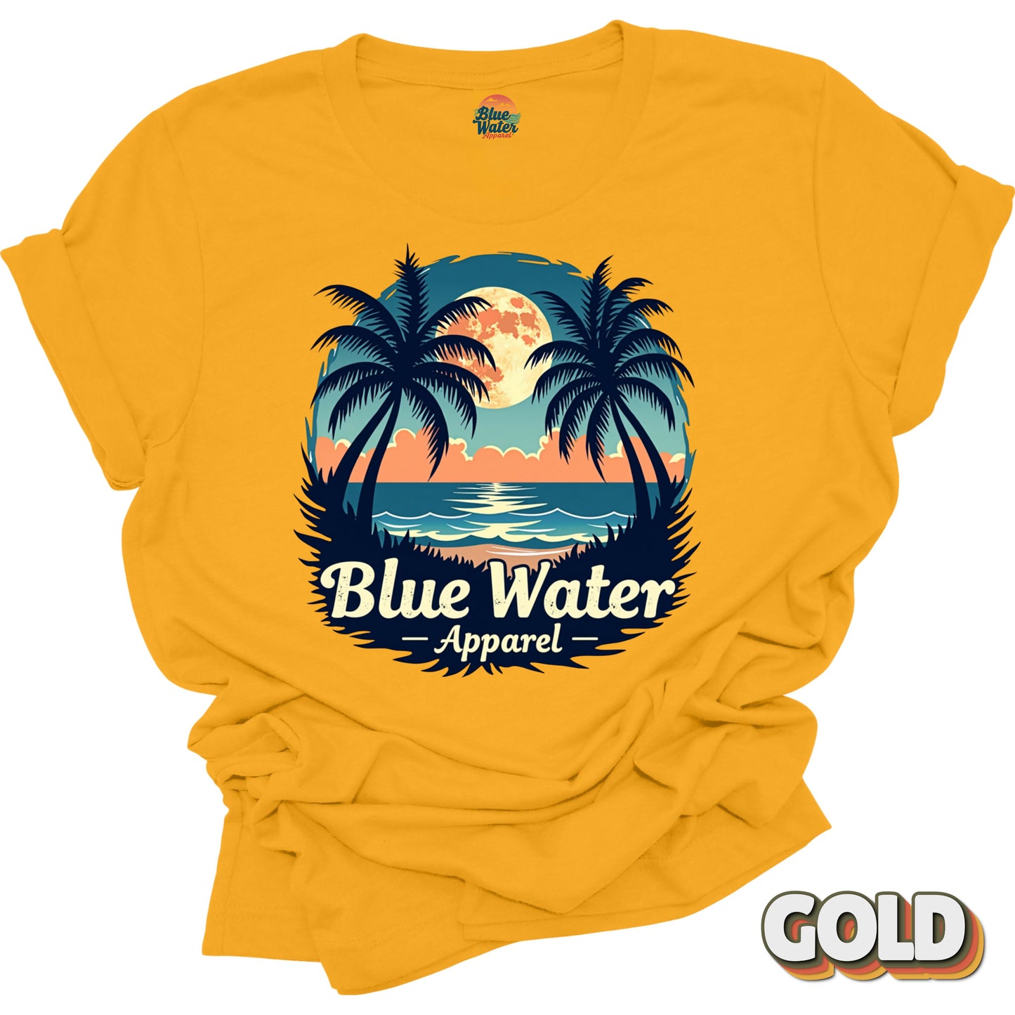 Vintage Graphic Tee - Tropical Moon by Blue Water Apparel