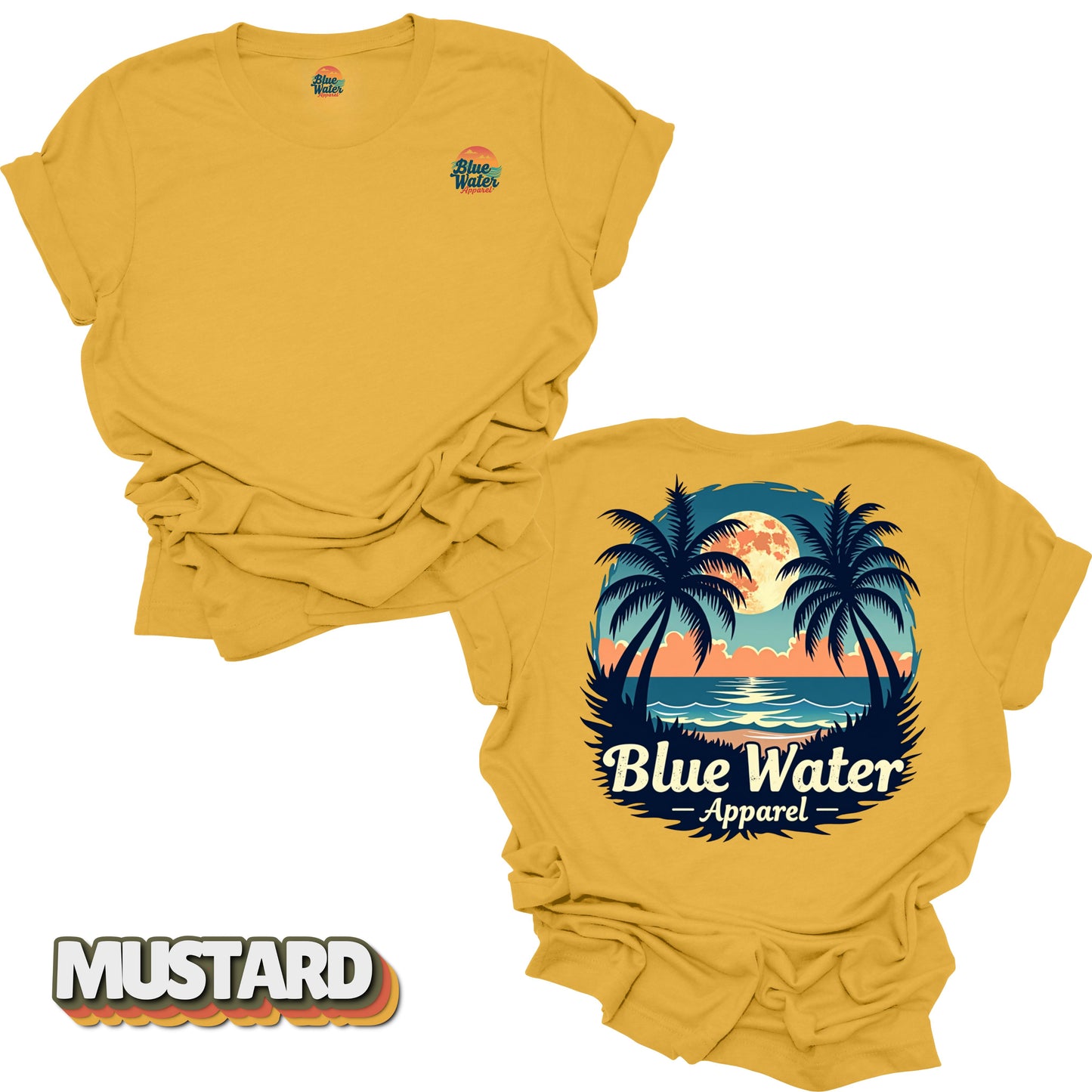 Vintage Graphic Tee - Tropical Moon by Blue Water Apparel