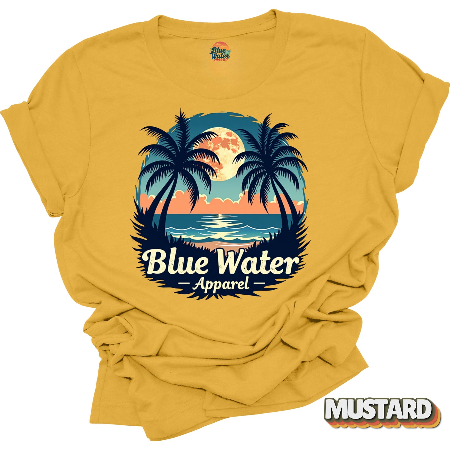 Vintage Graphic Tee - Tropical Moon by Blue Water Apparel