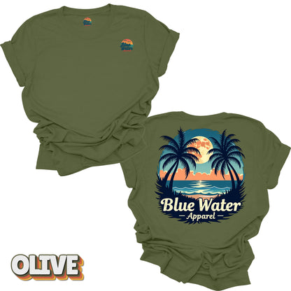 Vintage Graphic Tee - Tropical Moon by Blue Water Apparel