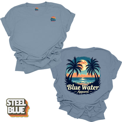 Vintage Graphic Tee - Tropical Moon by Blue Water Apparel