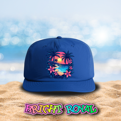 Retro Graphic Surf Cap - Tropical Sunset by Blue Water Apparel