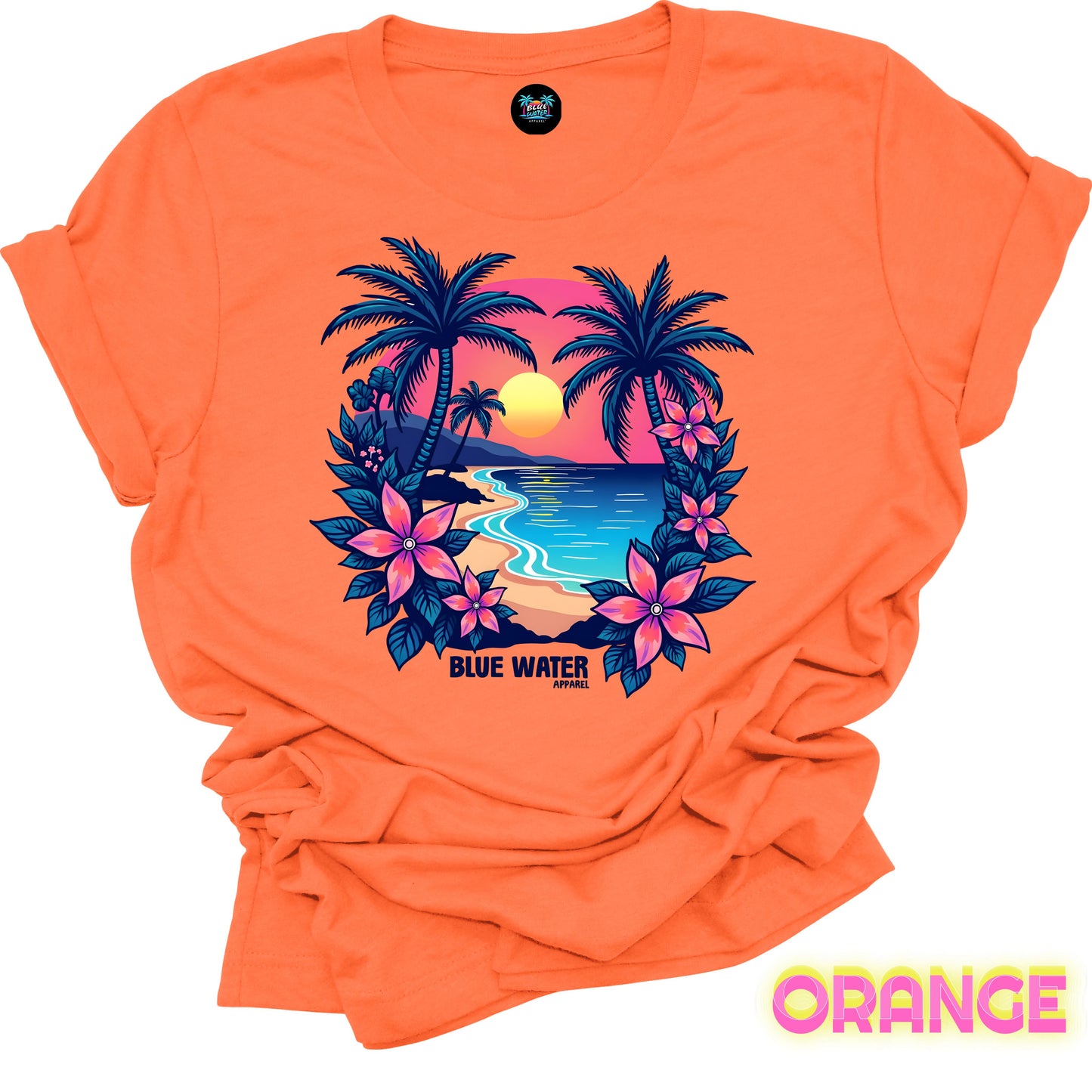 Retro Graphic Tee - Tropical Sunset by Blue Water Apparel