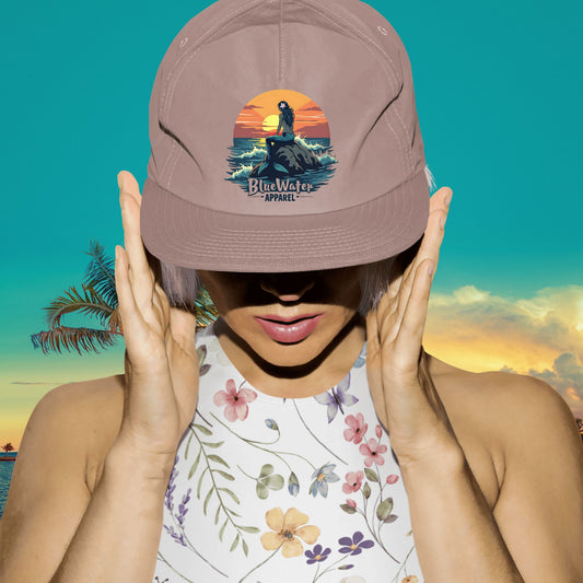 Vintage Graphic Surf Cap - Mermaid Sunset by Blue Water Apparel