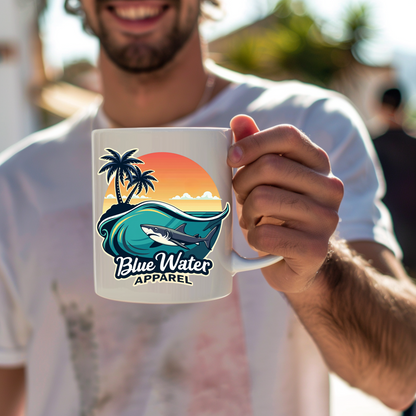 Shark Wave 11oz. Ceramic Mug by Blue Water Apparel