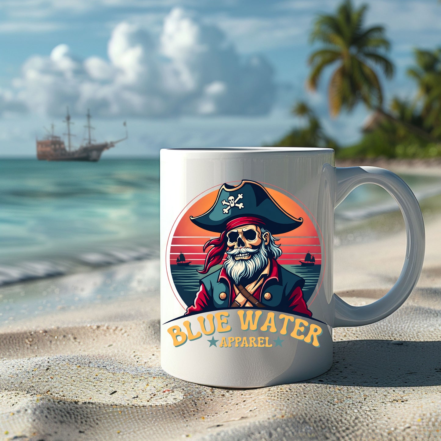 Vintage Pirate 11oz Ceramic Mug by Blue Water Apparel