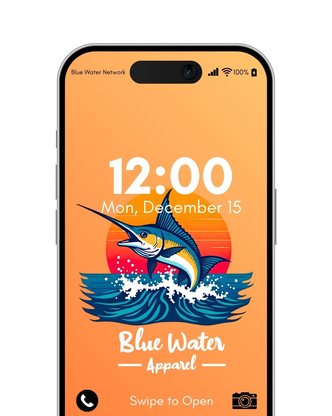 vintage marlin orange mockup by blue water apparel