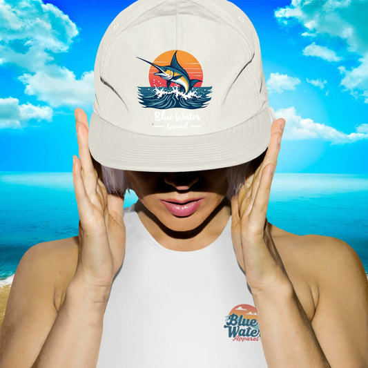 Vintage Graphic Surf Cap - Vintage Marlin by Blue Water Apparel