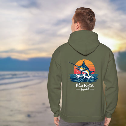 Vintage Graphic Hoodie - Vintage Marlin by Blue Water Apparel