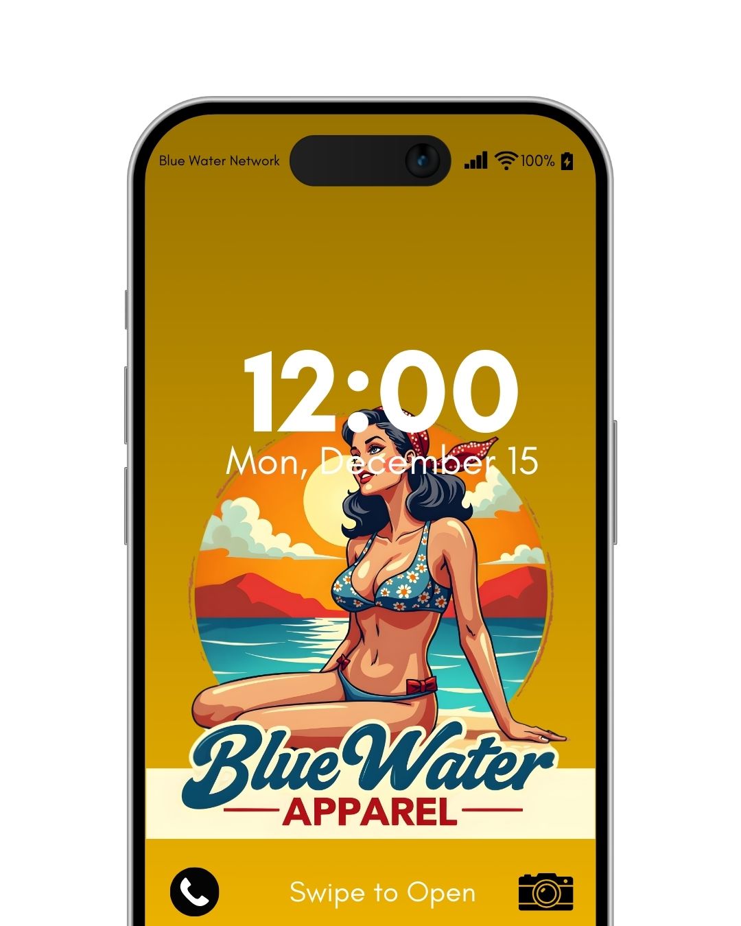 vintage pin-up mustard yellow mockup by blue water apparel