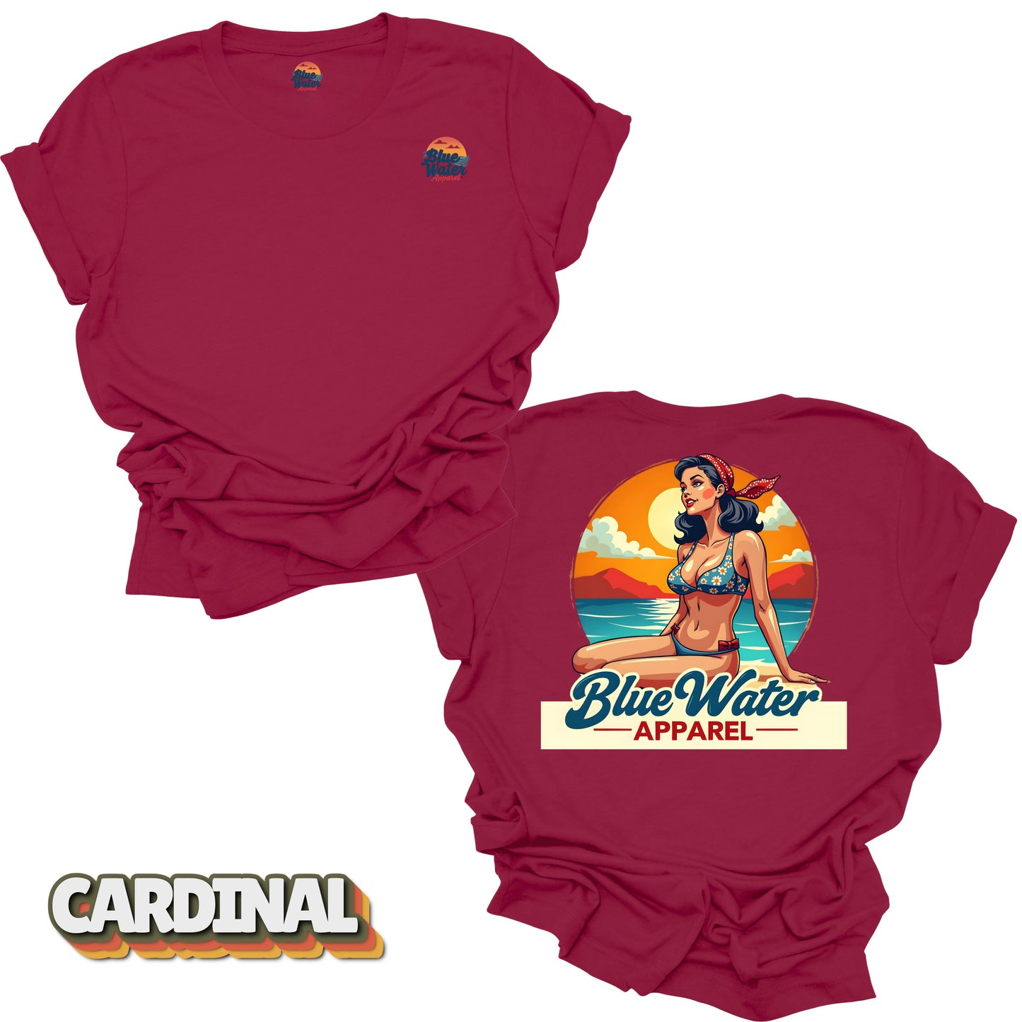 Vintage Graphic Tee - Vintage Pin-Up by Blue Water Apparel