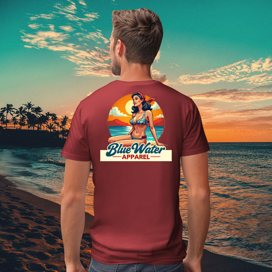 Vintage Graphic Tee - Vintage Pin-Up by Blue Water Apparel