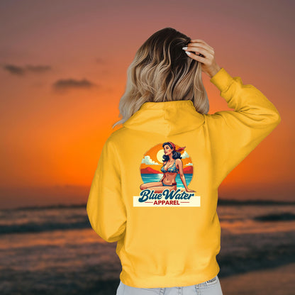 Vintage Graphic Hoodie - Vintage Pin-Up by Blue Water Apparel