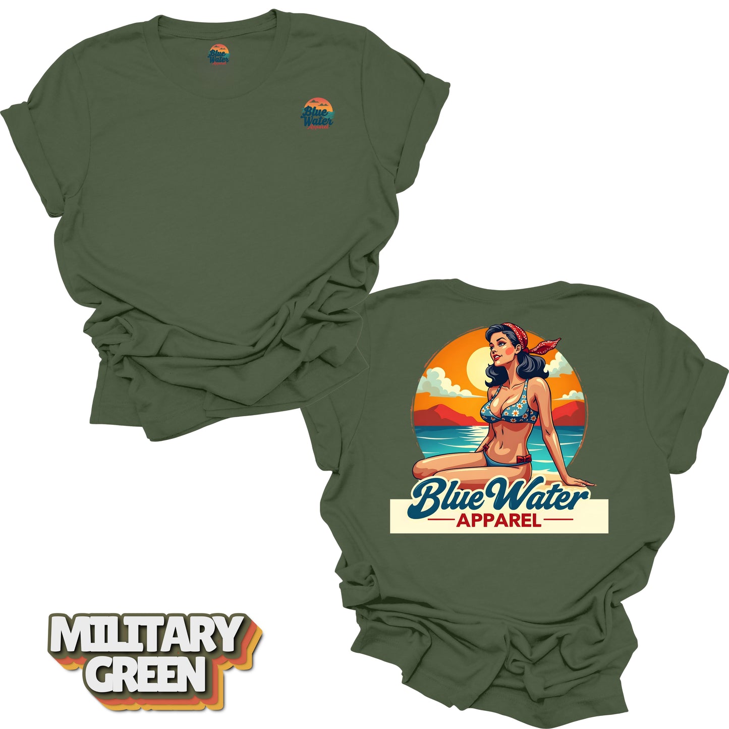 Vintage Graphic Tee - Vintage Pin-Up by Blue Water Apparel