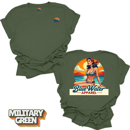 Vintage Graphic Tee - Vintage Pin-Up by Blue Water Apparel