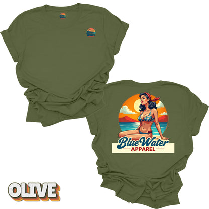 Vintage Graphic Tee - Vintage Pin-Up by Blue Water Apparel