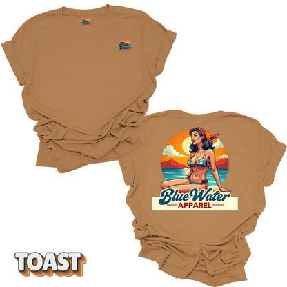 Vintage Graphic Tee - Vintage Pin-Up by Blue Water Apparel