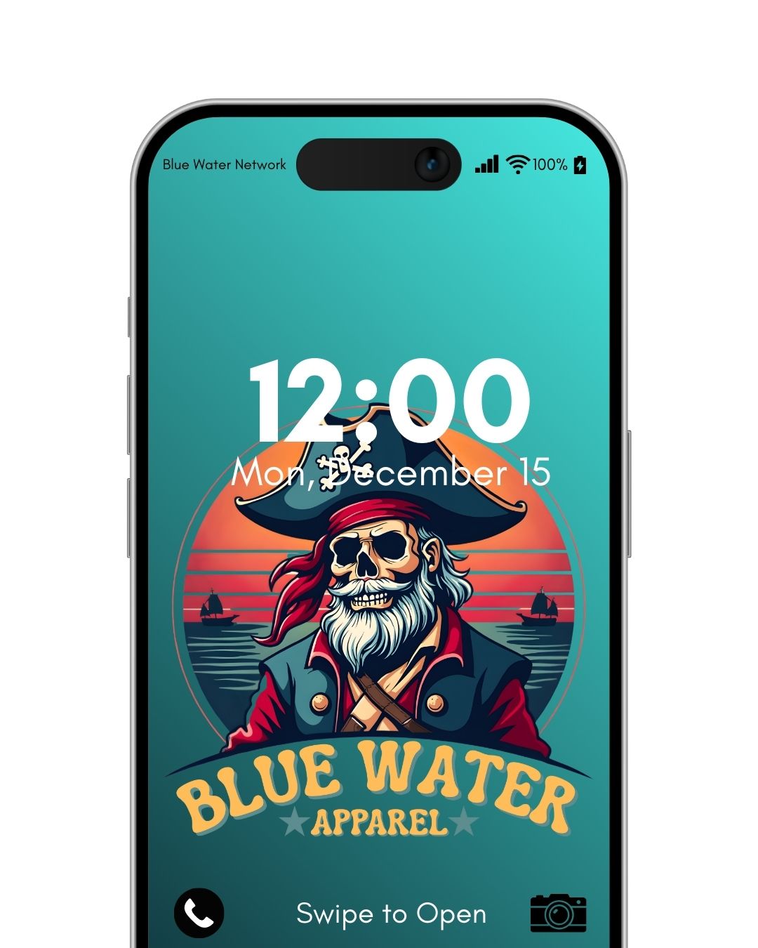 vintage pirate teal mockup by blue water apparel