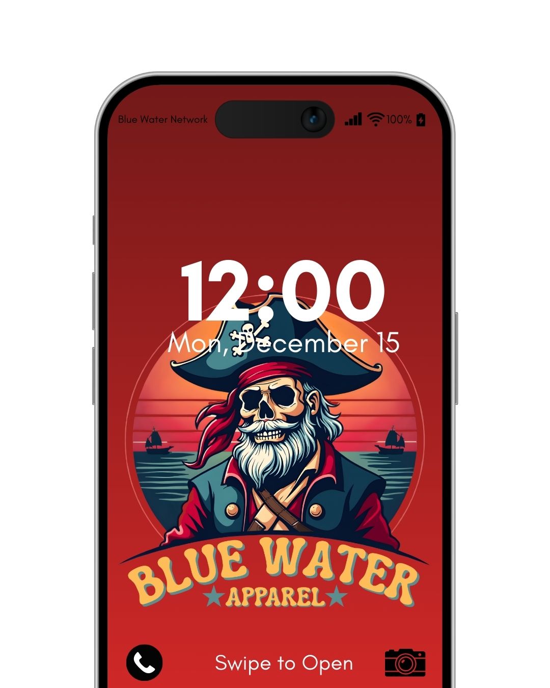 vintage pirate red mockup by blue water apparel