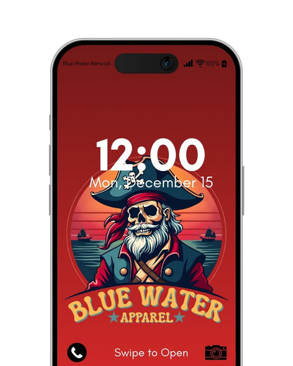 vintage pirate red mockup by blue water apparel