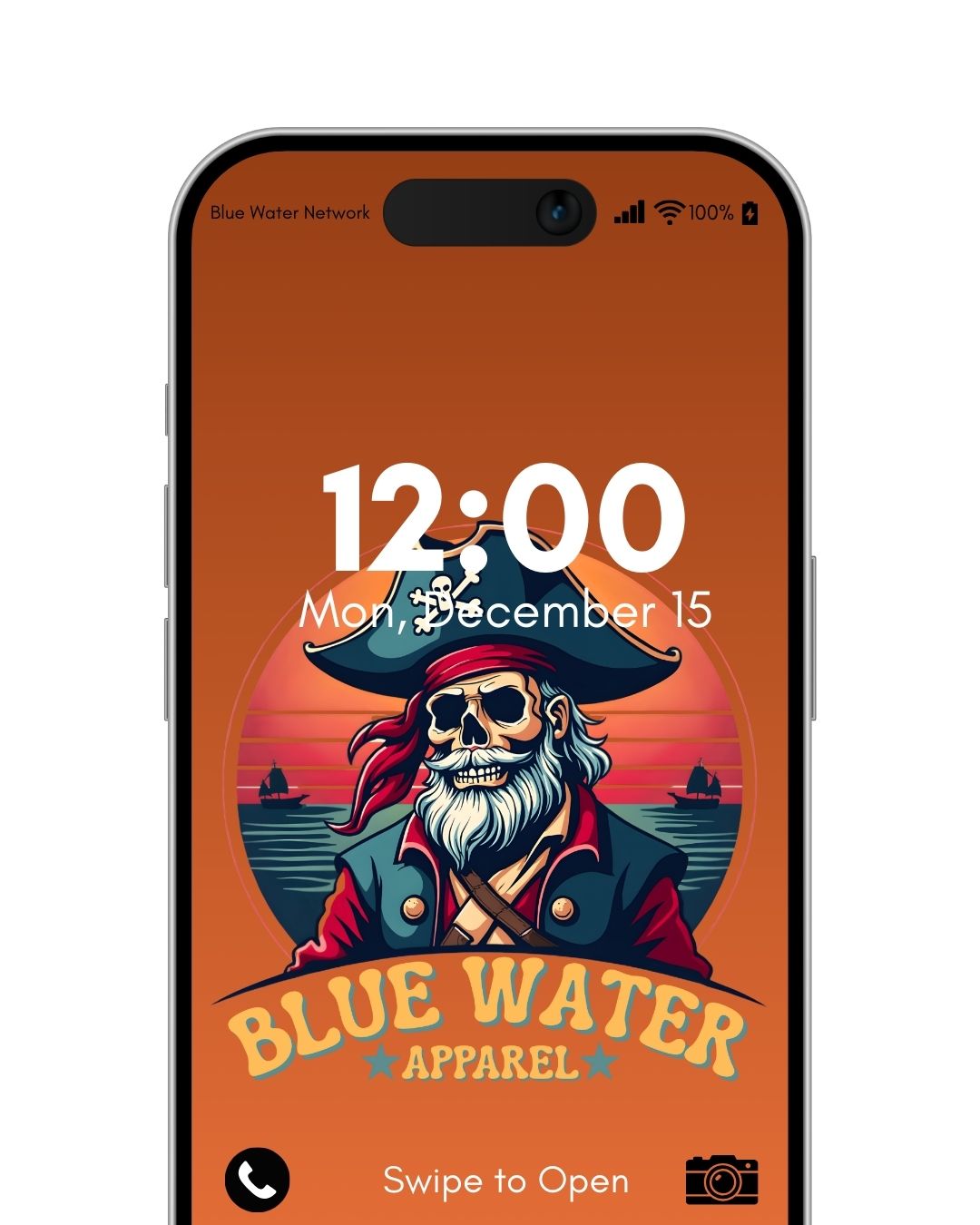 vintage pirate orange mockup by blue water apparel