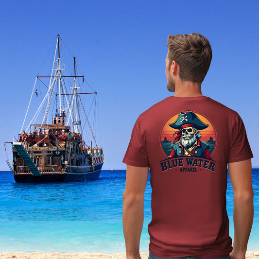 Vintage Graphic Tee - Vintage Pirate by Blue Water Apparel