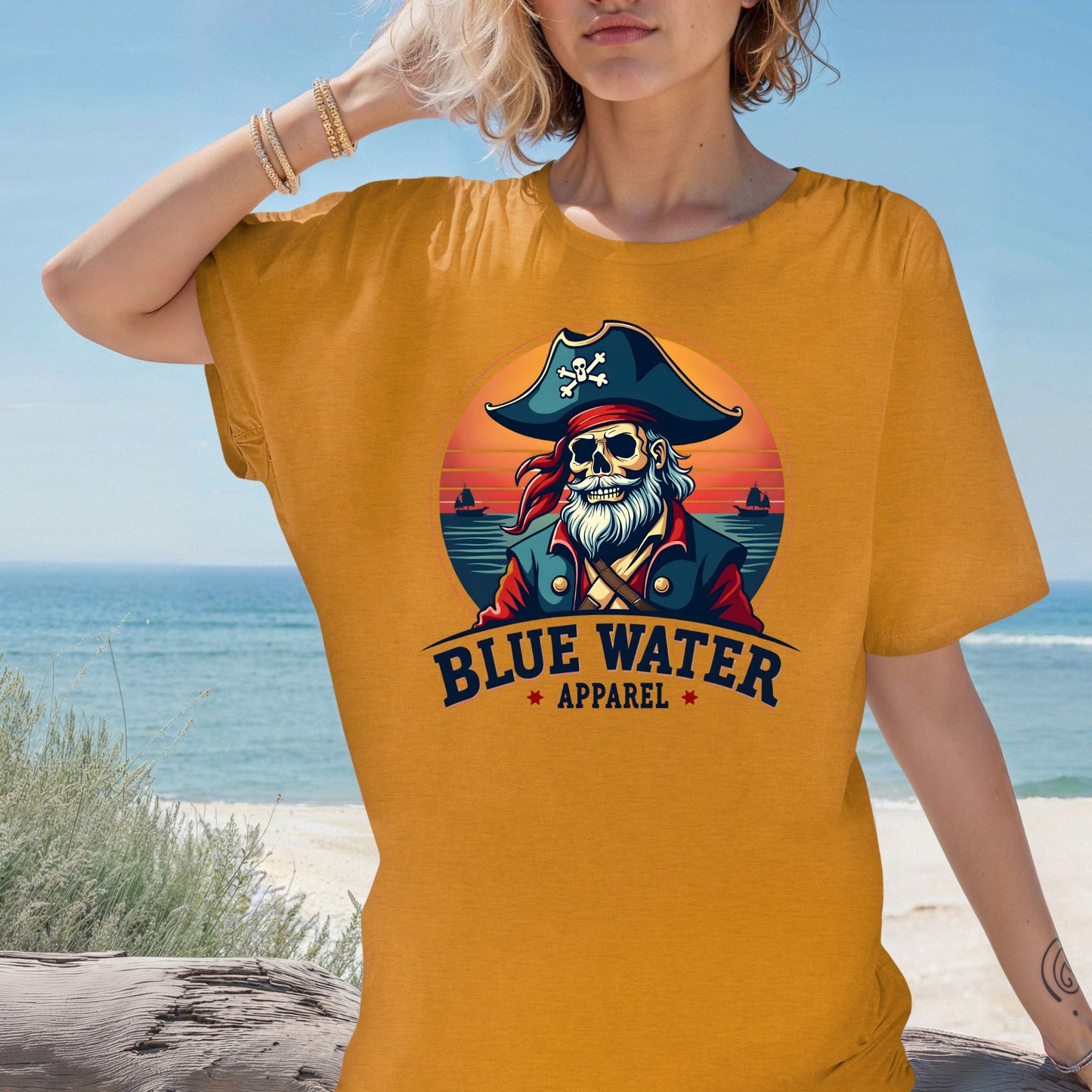 Vintage Graphic Tee - Vintage Pirate by Blue Water Apparel