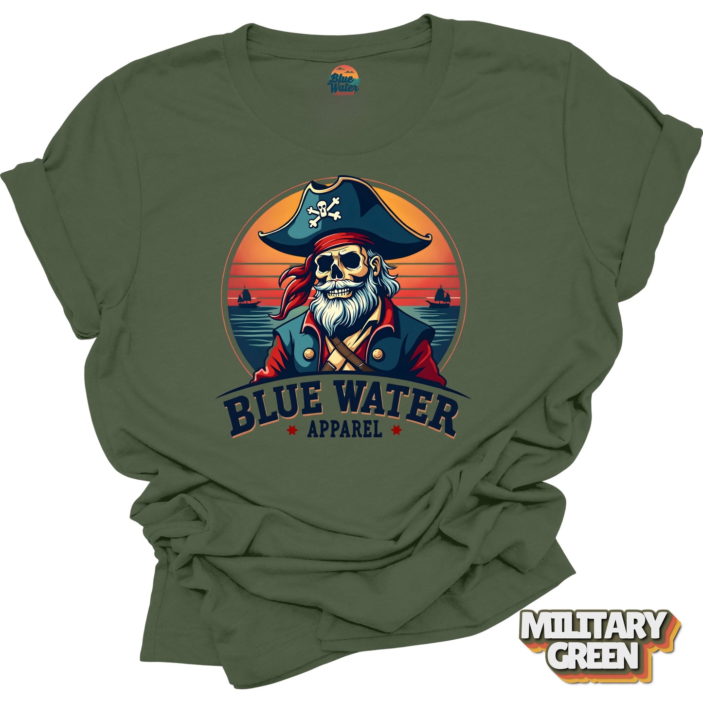 Vintage Graphic Tee - Vintage Pirate by Blue Water Apparel