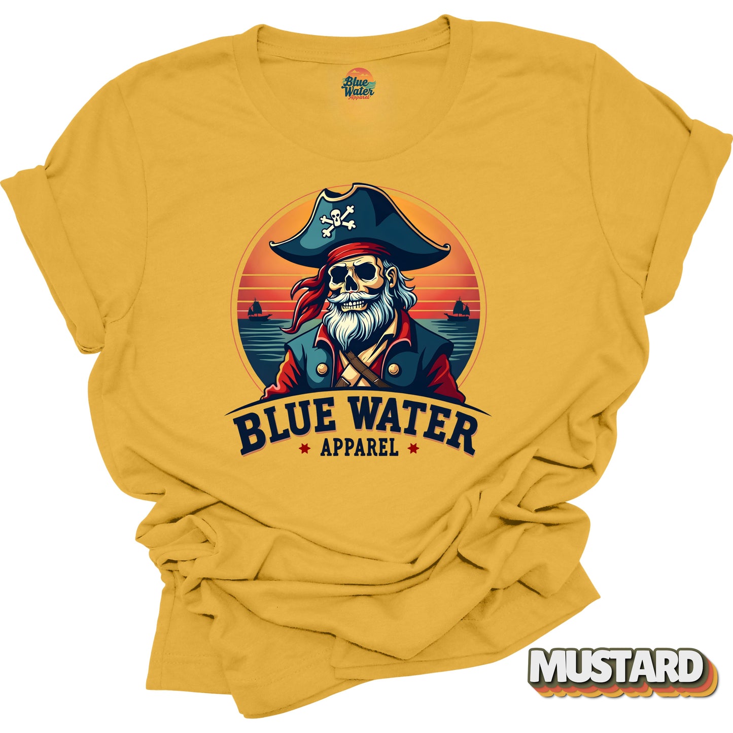Vintage Graphic Tee - Vintage Pirate by Blue Water Apparel