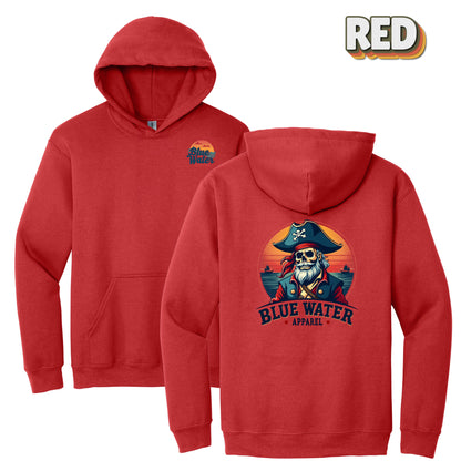 Vintage Graphic Hoodie - Vintage Pirate by Blue Water Apparel