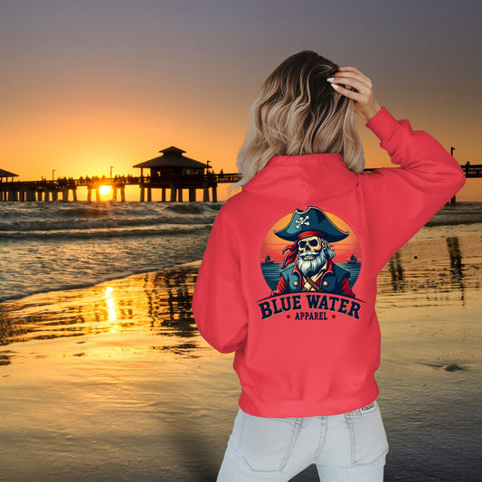 Vintage Graphic Hoodie - Vintage Pirate by Blue Water Apparel