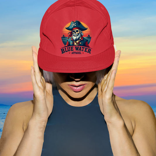 Vintage Graphic Surf Cap - Vintage Pirate by Blue Water Apparel