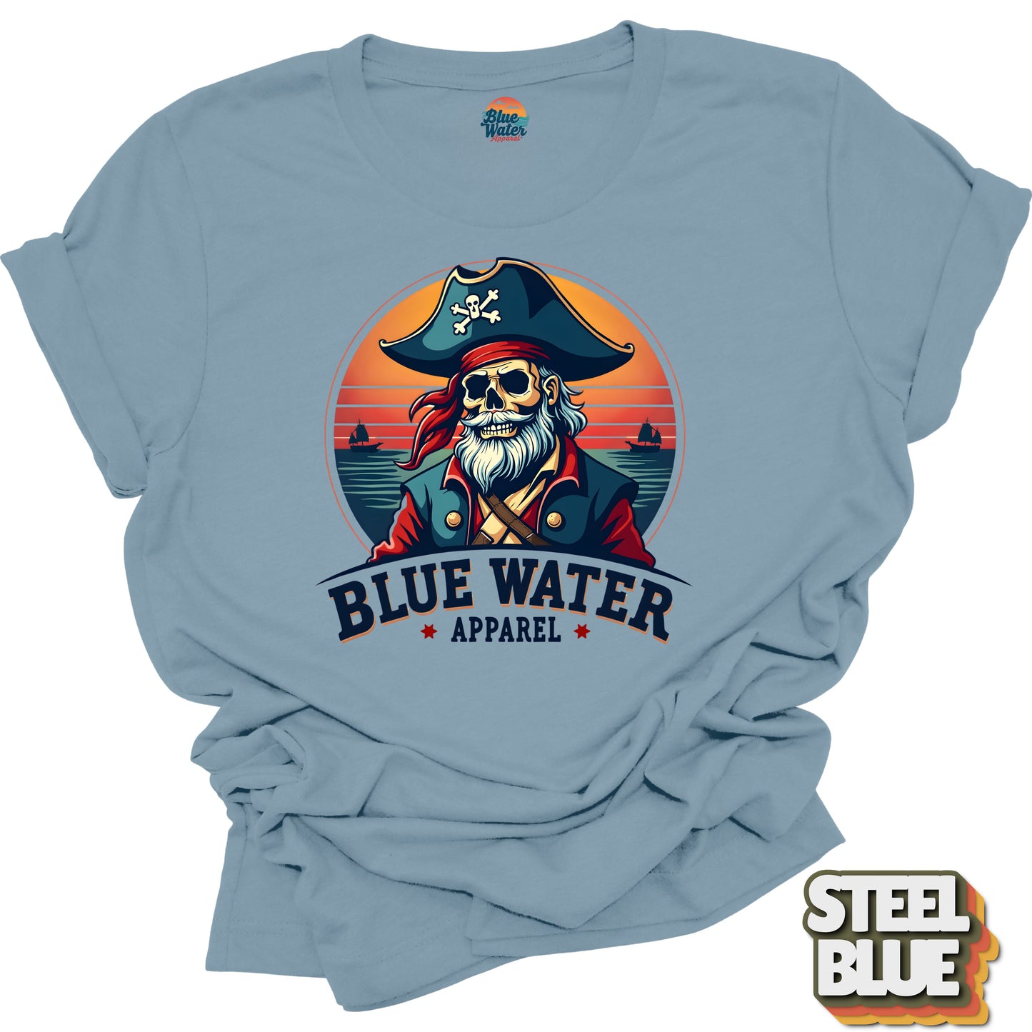 Vintage Graphic Tee - Vintage Pirate by Blue Water Apparel