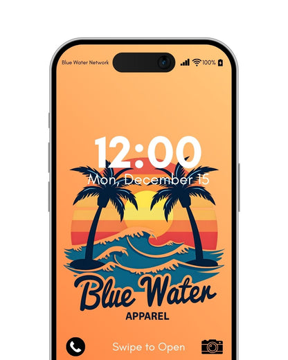 vintage sunset orange android mockup by blue water apparel