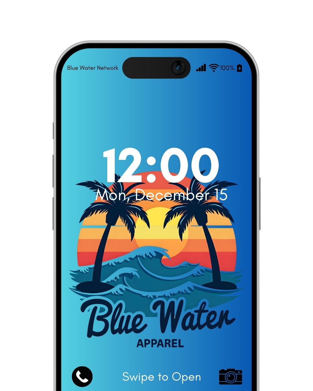 vintage sunset blue android mockup by blue water apparel