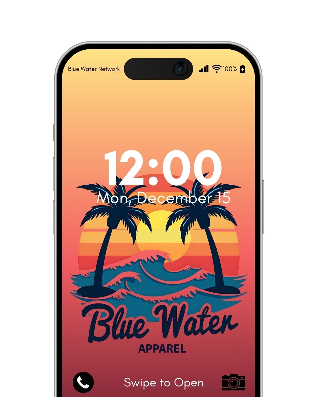 vintage sunset red android mockup by blue water apparel