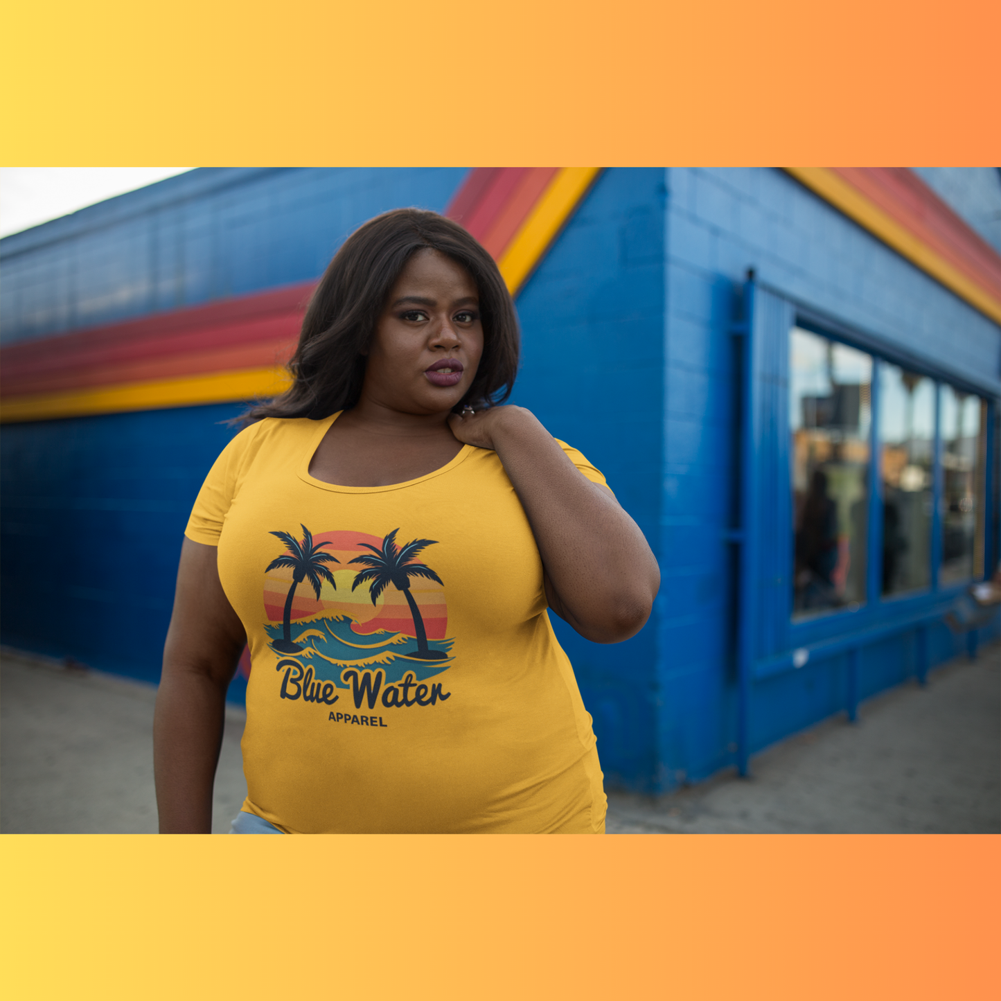 Vintage Graphic Tee - Vintage Sunset by  Blue Water Apparel