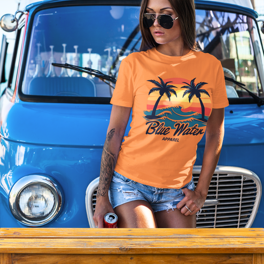 Vintage Graphic Tee - Vintage Sunset by  Blue Water Apparel