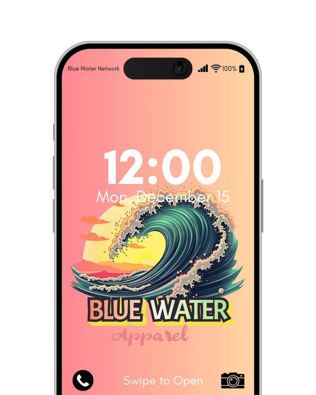 vintage surf coral yellow wallpaper mockup by blue water apparel