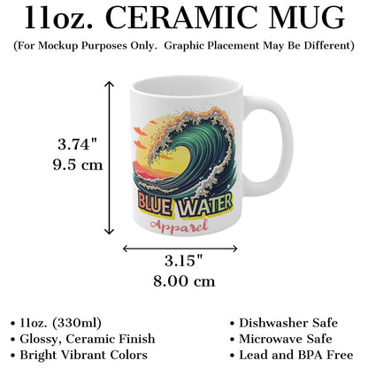 Vintage Surf 11oz Ceramic Mug by Blue Water Apparel