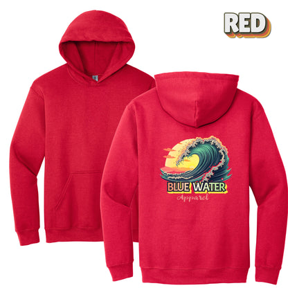 Vintage Graphic Hooded Sweatshirt - Vintage Surf by Blue Water Apparel