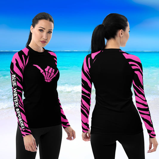 Hang Ten Bones Women's Rash Guard - by Blue Water Apparel (Bikini Bottom Sold Separately)