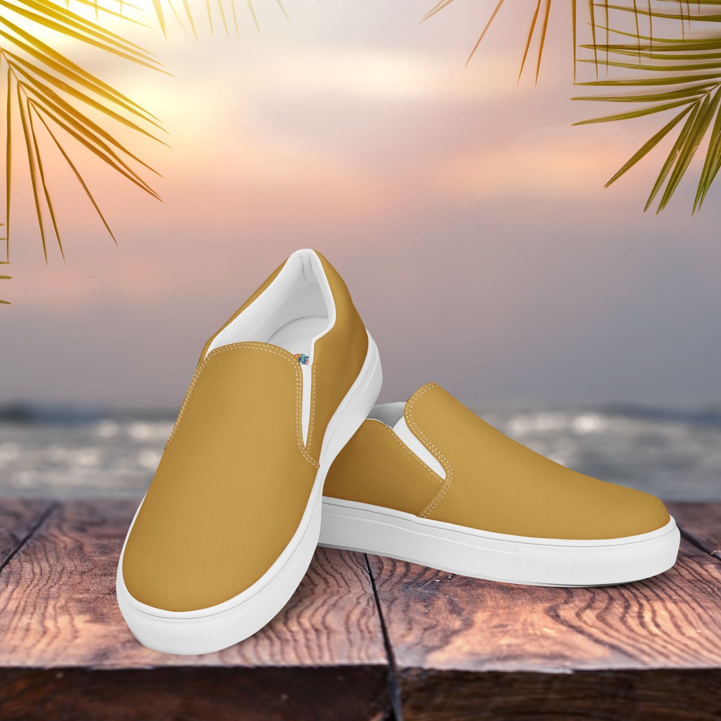Mustard Women’s Slip-On Canvas Shoes to Match Our Vintage Collection T-Shirts!
