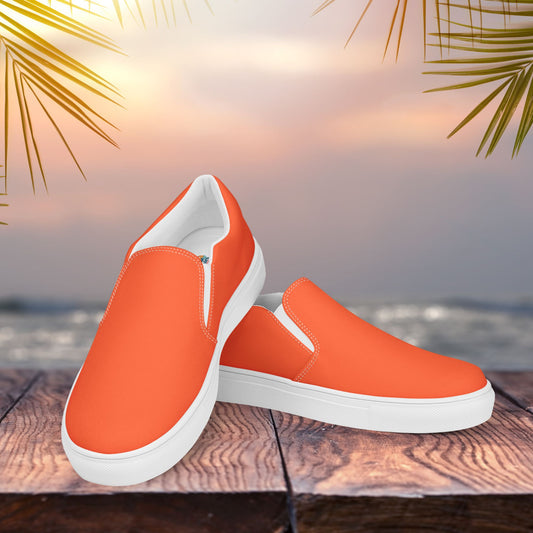 Orange Women’s Slip-On Canvas Shoes to Match Our Vintage Collection Hooded Sweatshirts!