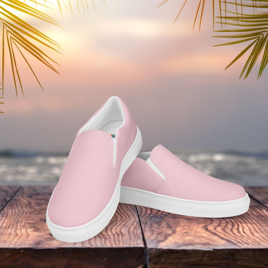 Pink Women’s Slip-On Canvas Shoes to Match Our Retro & Hibiscus Wave Collection T-Shirts!