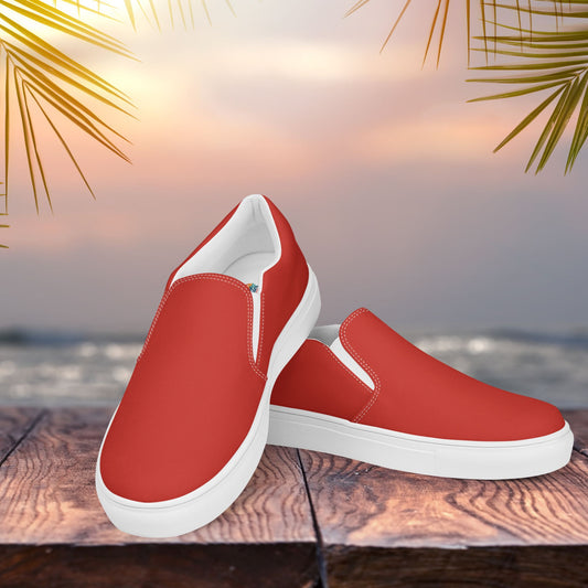 Red Women’s Slip-On Canvas Shoes to Match Our Vintage Collection Hooded Sweatshirts!