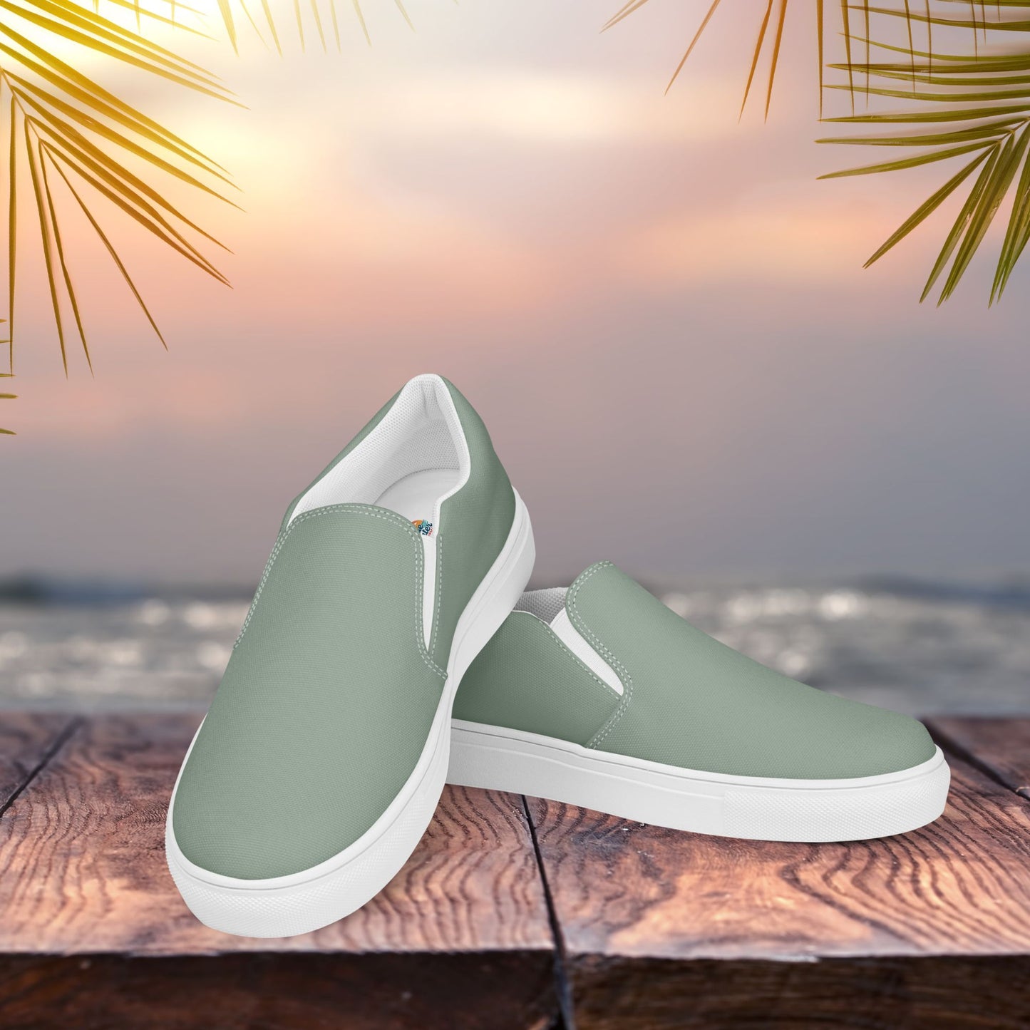 Sage Women’s Slip-On Canvas Shoes to Match Our Vintage Collection T-Shirts!