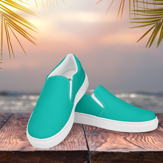 Teal Women’s Slip-On Canvas Shoes to Match Our Retro Collection T-Shirts!