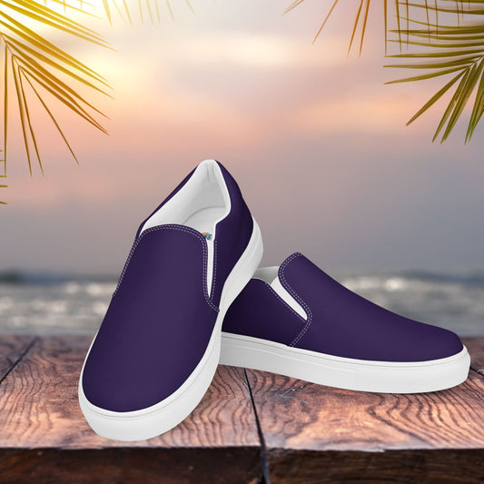 Team Purple Women’s Slip-On Canvas Shoes to Match Our Retro Collection T-Shirts!