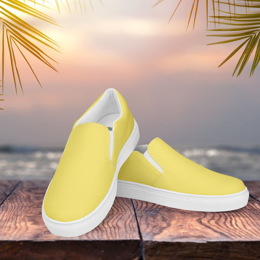 Yellow Women’s Slip-On Canvas Shoes to Match Our Retro Collection T-Shirts!